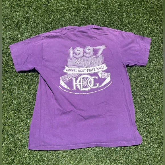 VTG ‘97 Harley Davidson Hog Rally Purple Shirt - Picture 5 of 7